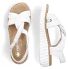 Rieker Damen Sandalen Keilsandaletten Modeschuhe weiß 38 Produktbild-Vorschau 32
