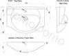 Technical drawing of a sink with dimensions and views. Produktbild-Vorschau