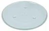 A clear, top-down view of a round, transparent glass microwave turntable plate. Náhľad obrázku produktu