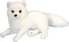 A white plush arctic fox lying down on a white background. Náhled obrázku produktu