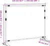 vidaXL Stojak na tła czarny 254x243 cm stalowy Podgląd zdjęcia produktu 7