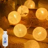 USB-Lichterkette – Baumwollkugeln mit Timer – 3 Meter – 20 Produktbild-Vorschau 8