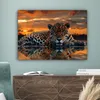 Wanddeko 80x60 cm - Tiere - Natur - Leopard - Produktbild-Vorschau 4