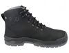 A black work boot with gray accents, shown from the side against a white background. Produktbild-Vorschau