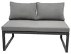 home24 Loungeset - 3-teilig - Eisen / Webstoff - Grau / Produktbild-Vorschau 6