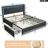CDGlobal Polsterbett 140x200cm mit USB und Steckdosen, Produktbild-Vorschau 6