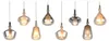 Závěsná lampa, kov, bílá, matná, E14, 8 světel, D 115 cm Náhled obrázku produktu 8