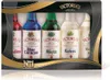 A gift set of five small bottles of flavored syrups in a black and gold box. Náhled obrázku produktu