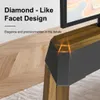 A close-up view of a TV stand's corner, highlighting its design and material. Podgląd zdjęcia produktu