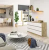 COMMODE K140 6TIERS CLP DĄB ARTISAN BLANC Bureau avec 6 Voir les images du produit 4