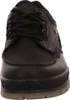 A close-up front view of a black leather shoe. Produktbild-Vorschau