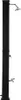A black outdoor shower with a shower head and two faucets, shown against a white background. Produktbild-Vorschau