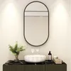 Specchio ovale da bagno con cornice nera 75x40 cm Anteprima dell’immagine prodotto 5