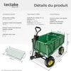 Chariot de jardin 550 kg avec plateau - vert Voir les images du produit 6