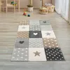 Kinderzimmer Teppich Spielteppich Herz Stern Punkte Design Produktbild-Vorschau 1
