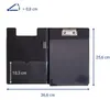 MAUL Schreibmappe A5 Hochformat Karton Folie schwarz Produktbild-Vorschau 2