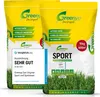 Two bags of Greenyp grass seed are shown, one with a comparison award overlay. Produktbild-Vorschau