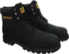 A pair of black Caterpillar work boots are shown against a white background. Voir les images du produit