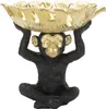 Mauro Ferretti Dekofigur Affe mit Blattschale 25,2x21x24 cm Produktbild-Vorschau 1