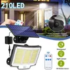 210 LED Solarlampen für Außen Bewegungsmelder IP64 Produktbild-Vorschau 3