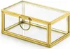 Box aus Glas mit Metallrand 9x5x4cm klar transparent / gold Produktbild-Vorschau 6