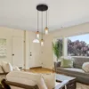 Globo Lighting závesné svietidlo kov čierny matný, drevo Náhľad obrázku produktu 6
