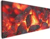 Wallario Premium Leinwandbild Glühende Kohlen im Kamin in Produktbild-Vorschau 1