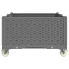 Fioriera con rotelle Grigio chiaro 100x80x54 cm PP Anteprima dell’immagine prodotto 4