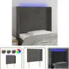 The Living Store LED Kopfteil Dunkelgrau 93x16x118/128 cm Produktbild-Vorschau 7
