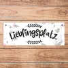 Metallschild 7,5x20cm weiß mit Blumenkränzen, vorgebohrte Produktbild-Vorschau 6
