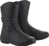A pair of black motorcycle boots. Podgląd zdjęcia produktu