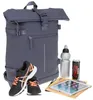 Rucksack Herren Roll Top Kurierrucksack Laptoprucksack New Produktbild-Vorschau 3