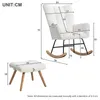 Ergonomické bílé houpací křeslo s podnožkou, pohodlné Náhled obrázku produktu 8