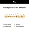 TOJ Living Armadio a muro - 78CM - 20 Ganci - Ganci per Anteprima dell’immagine prodotto 3
