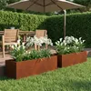 Garten-Pflanzgefäß 2 stk. Rostoptik 80 x 20 x 20 cm Produktbild-Vorschau 2