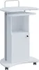 A white mobile lectern on a white background. Podgląd zdjęcia produktu