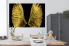 MuchoWow® Poster Goldene Flügel auf schwarzem Hintergrund Produktbild-Vorschau 3