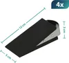 Westcott Türstopper in Keilform Schwarz 4 Stück | Gummi Produktbild-Vorschau 4