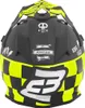 Bogotto V328 Xadrez Carbon, crosshelm, zwart/geel, maat L Productafbeelding-voorbeeld 2