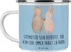 Mr. & Mrs. Panda Emaille Tasse Stiefmutter Heldin - Blau Produktbild-Vorschau 1