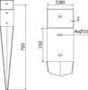NAJDER Einschlagbodenhülse 80 x 80/750 mm Pfostenträger Produktbild-Vorschau 3