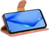 A red flip case for a smartphone, shown open with the phone screen displaying the time and date. Anteprima dell’immagine prodotto
