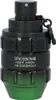 A black and green perfume bottle shaped like a grenade. Podgląd zdjęcia produktu