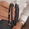 Herren  Armband mit matten schwarzen Steinen und Produktbild-Vorschau 7