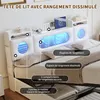 letto 140 x 200 cm con contenitore, illuminazione LED e Anteprima dell’immagine prodotto 5