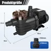 Poolpumpe 250W, 7900 l/h Durchfluss, selbstansaugende Produktbild-Vorschau 2