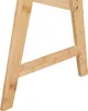 A close-up view of the wooden legs of a desk. Podgląd zdjęcia produktu