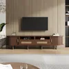 Merax Ovaler TV-Schrank mit 2 Schubladen und 2 Produktbild-Vorschau 3