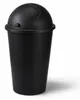 Abfalleimer Schwingdeckeleimer Mülleimer 50 Liter Schwarz Produktbild-Vorschau
