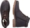 Two brown leather boots are shown against a white background. One boot is shown from the top, and the other is shown from the side. Produktbild-Vorschau